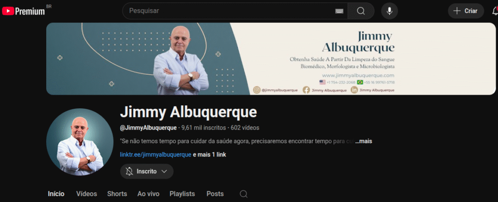 YouTube Channel of Morphologist Jimmy Albuquerque